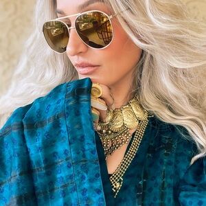 TURQUOISE SMOOTH OPERATOR SILK LUXURY KIMONO